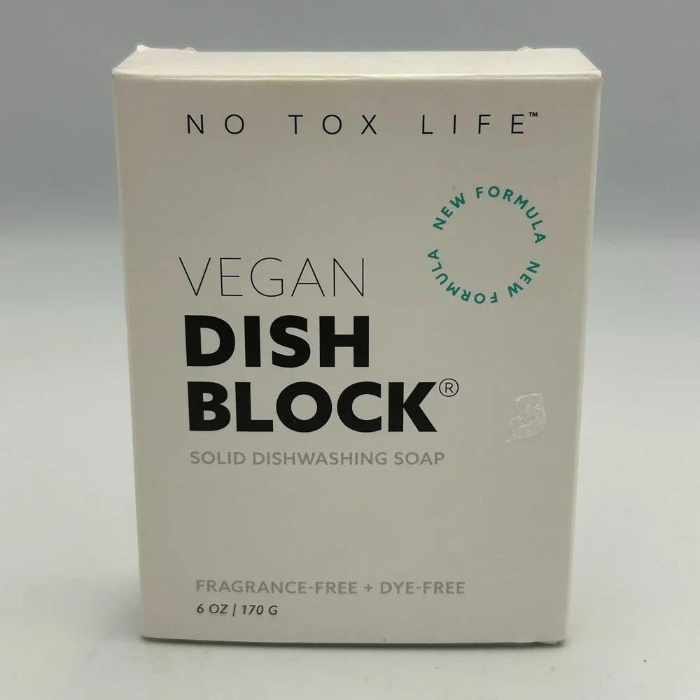 No Tox Life Solid Dish Block Vegan Zero Waste Sustainable Eco Aesthetic Dye Free